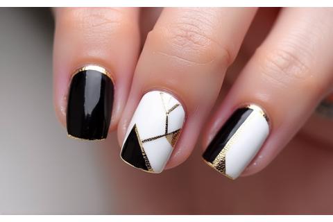 Design nail art géométrique moderne